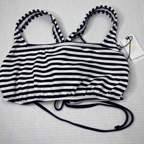 Shade & Shore Retro Striped Bikini Top Size M NEW - Bild 2 von 5