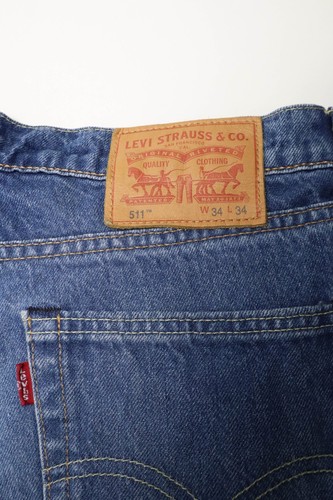 LEVI'S 511 Jeans Men's W34/~L26 Slim Fit Zip Fly Blue - Picture 5 of 10