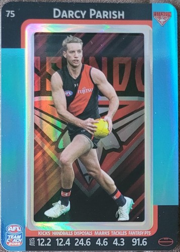 2025 TeamCoach AFL - DARCY PARISH - Essendon - Blue Parallel Card #75