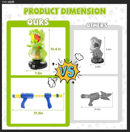 Dinosaur Shooting Toys for Boys 5 6 7 8 9 Years Old, Electronic Kids Target Game - Picture 5 of 12