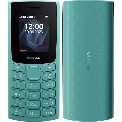 Nokia 105 (2023) 2G GSM Cyan Dual-SIM Factory Unlocked Global NEW - Zdjęcie 1 z 3