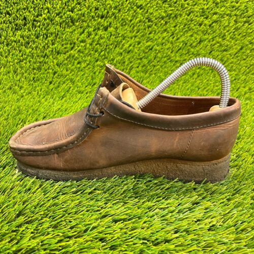 Clarks Original Wallabee Womens Size 7M Brown Leather Walking Leather Shoes - Picture 2 of 10