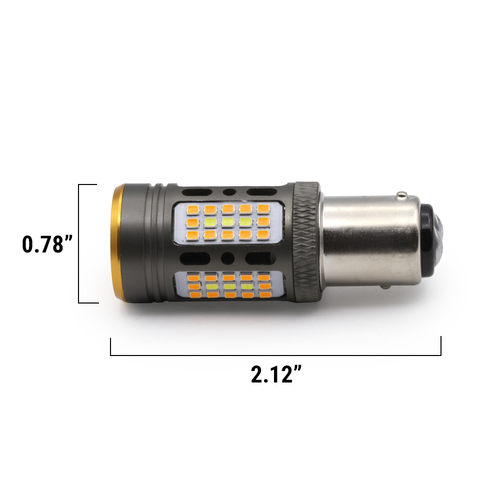 Syneticusa 1157 CANbus Error Free Switchback White/Amber Turn Signal/DRL LED - Foto 7 di 7