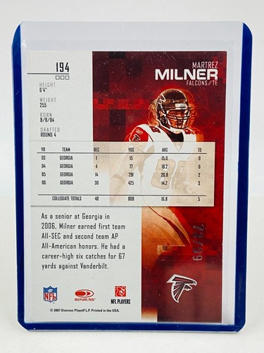 2007 Leaf Rookies & Stars Milner Martrez RC Blue #73/99 - Picture 2 of 2