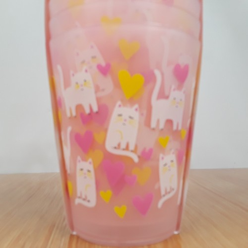 C & C California 8 Stück Outdoor Becher 16 Unzen Katzen Kätzchen Herzen Rosa Party - Bild 2 von 7