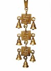 Brass Wall Hanging Hindu Religious Bells Idol Statue Figurine 12.5"