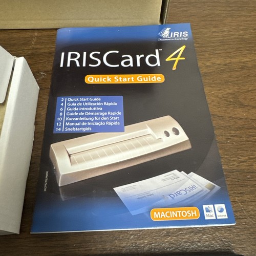 IRIS Card Pro4 PC/ Windows/Mac US Business Card Scanner Manual & DVD Quick Start - Picture 3 of 5