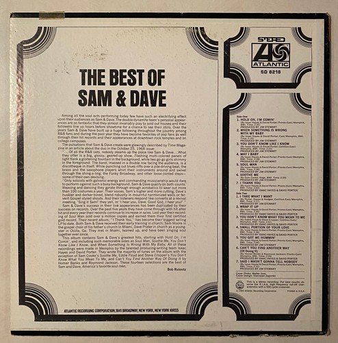 Best of SAM & DAVE Sam Moore Dave Prater Atlantic LP - Picture 2 of 2