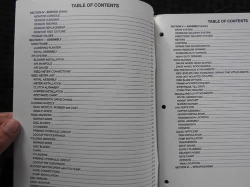 NEW IDEA 9800 SINGLE FRAME PLANTER MONITOR OPERATORS MANUAL 120+ PAGES NICE - Picture 4 of 6