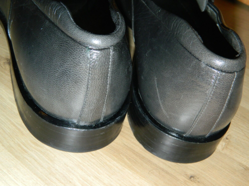 Mocasines italianos de cuero gris Moreschi zapatos sin cordones talla 10 hechos a mano en Italia - Imagen 11 de 20