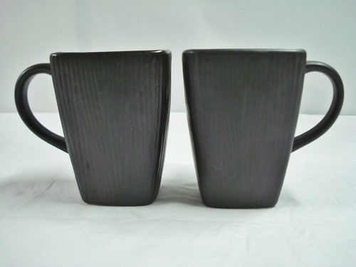 2 tazas de café Caldo-Freddo Kon Tiki azul turquesa marrón taza cuadrada - Imagen 2 de 4