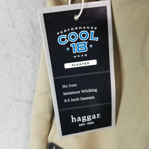 Haggar cool pro 18 shorts men's 38x10 beige tan Comfort waist golf outdoor NEW - Picture 6 of 14