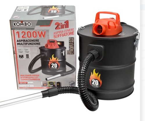 Aspiracenere Soffiatore da 20 L con potenza 1200W Kombo per camino stufa ceneri - Foto 2 di 2