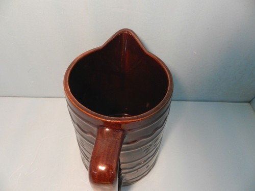 Vtg Brown Drip Marcrest Daisy & Dot Oven-Proof Stoneware Pitcher 8" BEAUTIFUL - Picture 4 of 12