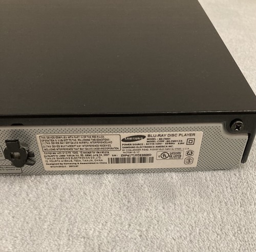 Samsung Blu-Ray Player BD-FM51 HDMI *NOT WORKING* Won’t Load Discs! No Remote - Picture 4 of 6