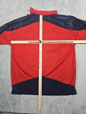 ショーンジョン Sean John Shirt Jersey 2XL XXL Red Blue 3/4 Zip Hip Hop Rap