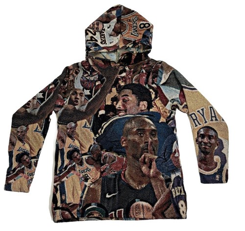 Kobe Bryant Hoodie Grafik Wandteppich Basketball Allover-Druck Herren Größe Small