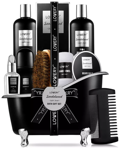 Herren 10 Teile Sandelholz Self-Care Grooming Geschenkset - Bild 11 von 13