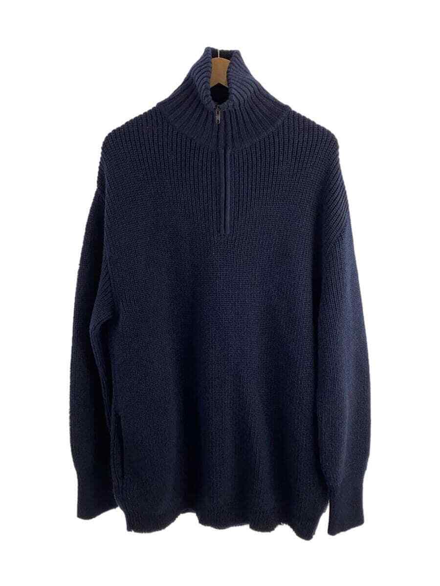 BALENCIAGA half zip Sweater wool navy XS Used | eBay