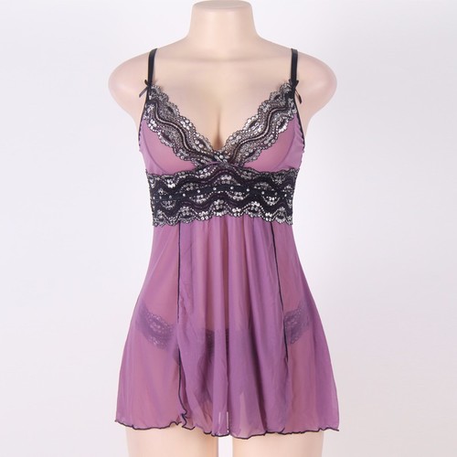 Plus Size Womens Sexy Lace Lingerie Babydoll Underwear Sleepwear Dress G-string - Picture 12 of 45
