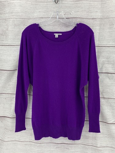 Halogen ladies sweater Red Violet cashmere/wool  Size PM - Picture 1 of 8