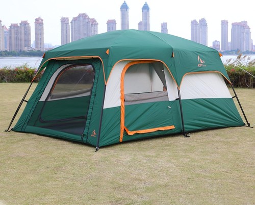 Extra Large Waterproof Family Camping Tent for 10-14 Persons, 2 Rooms & Awning - Picture 5 of 11