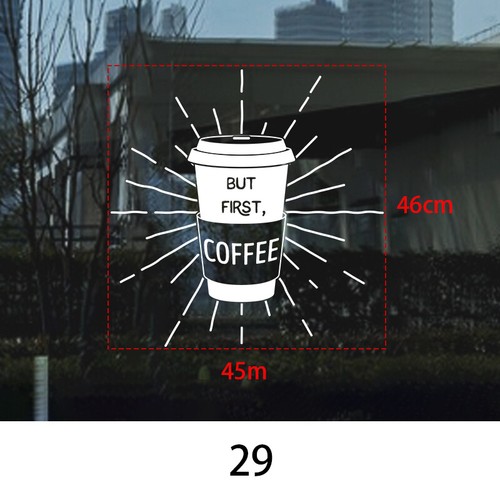 Coffee Shop Cafes Wall Sticker Ice Cream Decor Freshly Ground Resturant Room - Picture 53 of 87