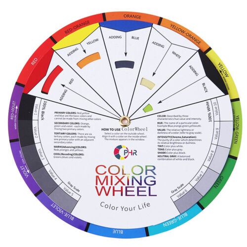 Artists Pocket Mixing Artist Colour Wheel Guide Color Wheel Tattoo Makeup Oct23 - Picture 6 of 10