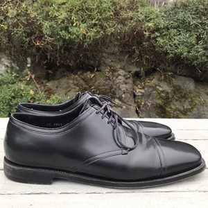 Prada Derby Oxford Shoes Mens Size 10 Black Leather Lace Up Dress