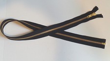 28 inch Black  Brass Metal 5 YKK Zipper Separating New 