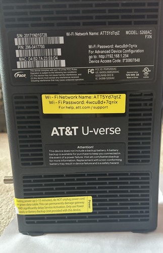 AT&T Arris BGW210-700 Broadband Gateway WiFi Modem Router With AC AdapterRARE - Picture 4 of 5