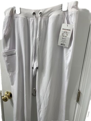 Barco by Sketchers White Drawstring Scrub Pants 2XL New With Tags - Picture 3 of 6