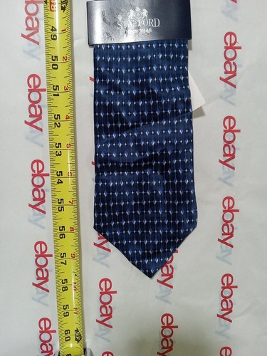 BLAUE STAFFORD KRAWATTE AUS 100 % SEIDE GEBRAUCHT FÜR HERREN - Bild 7 von 7