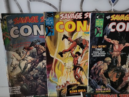 The Savage Sword of Conan The Barbarian - Marvel Comics Magazines #1-9 LOT VTG - Picture 2 of 24