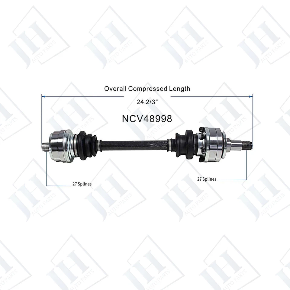 OE Rear Left Right CV Axle Shaft Set For 66-85 Benz 220 250 220D 450SEL 240D RWD — 第 2/4 张图片