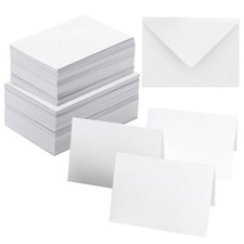 50 Pack Blank Cards and Envelopes 5x7 Inch, Premium White Blank Cardstock wit...