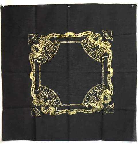 Vintage Bandana Dew Rag Sturgis 50th Anniversary Motorcycle Rally Classic 1990 - Picture 2 of 4