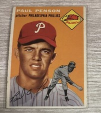 1954 Topps #236 Paul Penson EX++ Vintage Phillies V3D-2