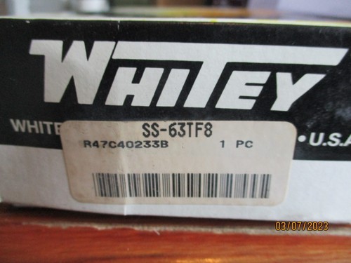 Whitey SS-63TF8-NL Ball Valve  NEW in factory sealed bag. - Picture 1 of 4