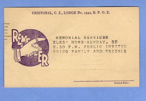 CANAL ZONE, CIRCULATED POSTAL STATIONERY, 1933, NICE! - Picture 2 of 2