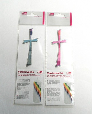 efco Wachsdekor Wachsornamente Baby Junge hellblau 6 Stück//Packung*Kerze basteln
