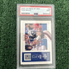2002 Upper Deck Piece Of History Tom Brady PSA 9