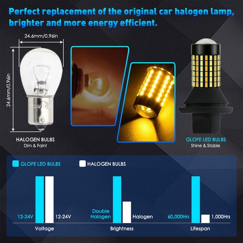 2x Anti Hyper Flash Switchback Parking Signal LED Bulb for 1997-2004 Corvette C5 - Bild 4 von 8