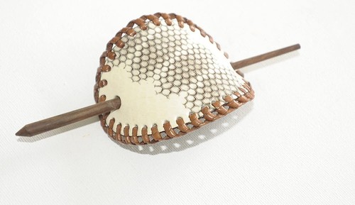 Hair Pin Barrette Made From Water Buffalo Leather (cool trendy hair Barrette ) - Bild 2 von 9
