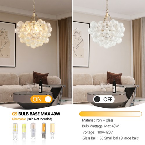 24'' 3 Light Gold Pendant Ribbed Glass Ceiling Chandelier Kitchen Island Fixture - Picture 3 of 11