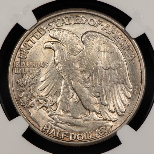 1942 DDR 50c Walking Liberty Half Dollar -FS-801 Doubled Rev- NGC AU 58 - B4098 - Picture 16 of 18