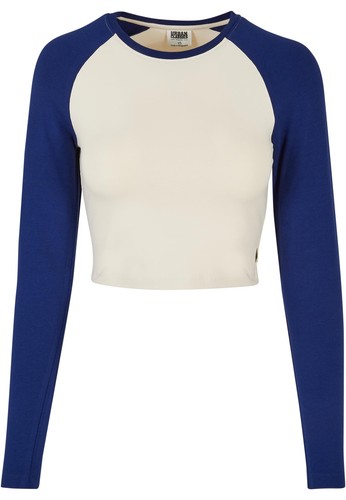Urban Classics Ladies Organic Cropped Retro Baseball Longsleeve Women Crop - Picture 22 of 41
