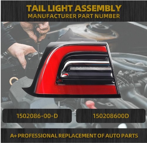DASBECAN TESLA Rear Left Outer Tail LED Light Assembly OEM Standard 1502086-00D - Picture 4 of 13