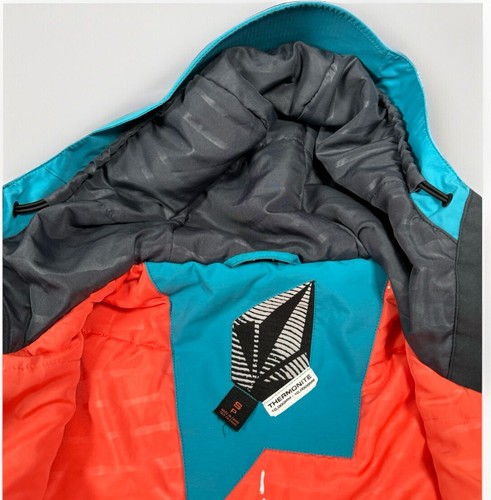 Volcom Snowboarding Jacket Womens Nimbus Hooded Insulated Waterproof Ski Blue - Picture 5 of 12