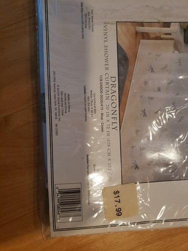 New Vinyl Shower Curtain 70" X 72" Dragonfly - Picture 5 of 5